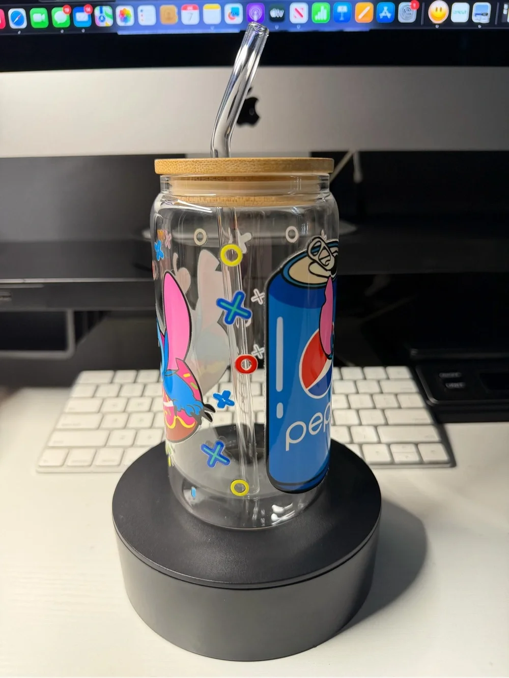 Disney Stitch Glass Tumbler